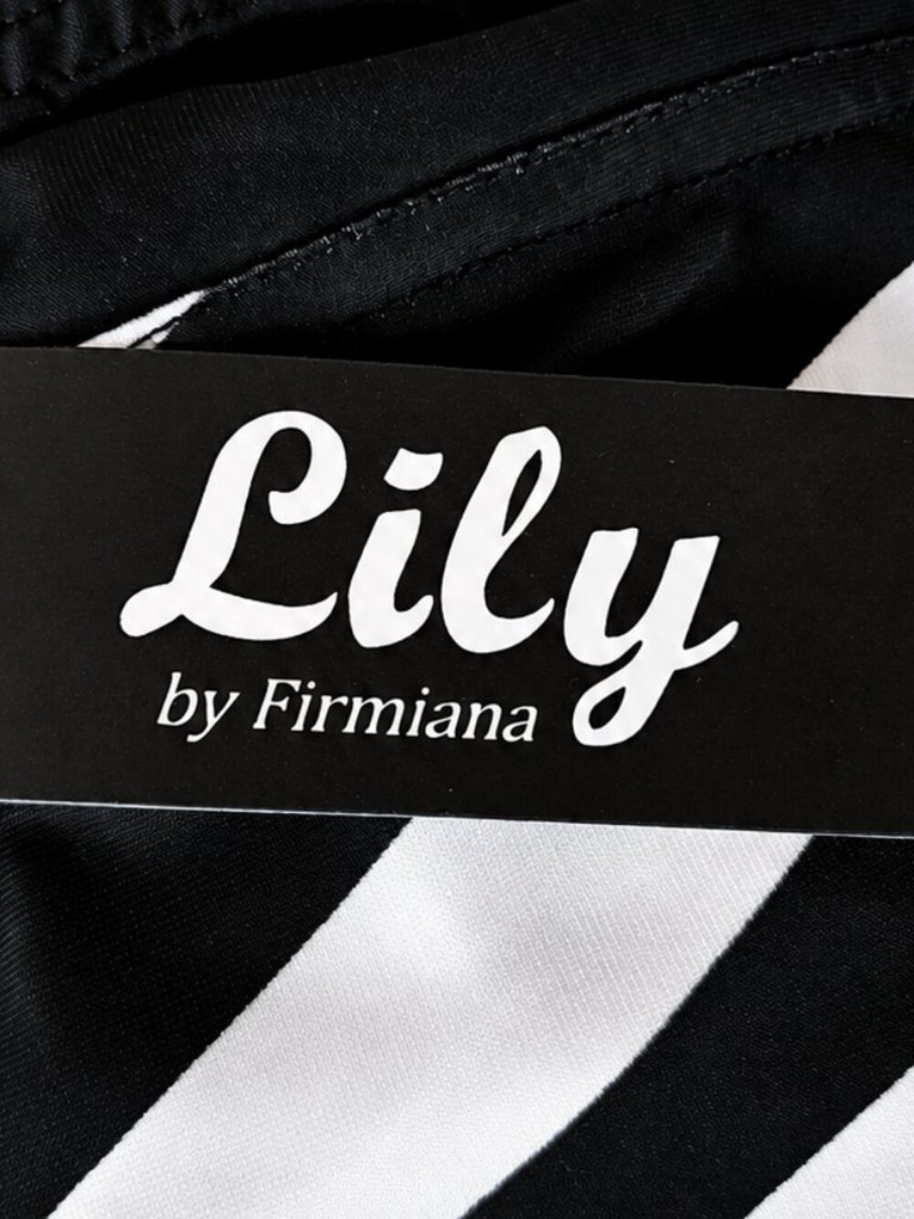 NEW! Lily by Firminiana Black White Abstract Stripe Wide Leg Palazzo Pants - 1X - Picture 7 of 8